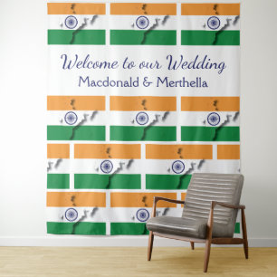 Personalised Flag of India Tapestry