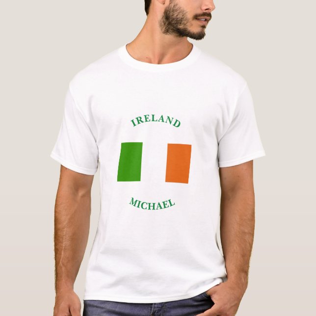 Personalised Flag of Ireland T-Shirt (Front)