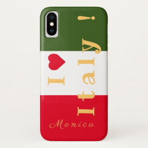 Personalised Flag of Italy iPhone X Case