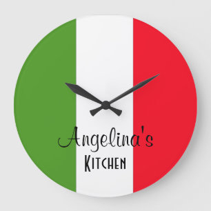 Personalised Flag Of Italy Round Wall Clock
