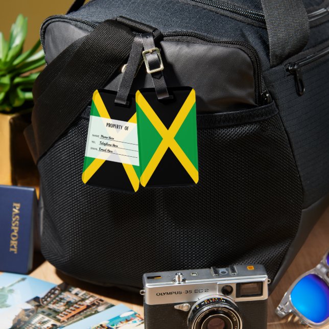 Personalised Flag Of Jamaica Luggage Tag (Front & Back)
