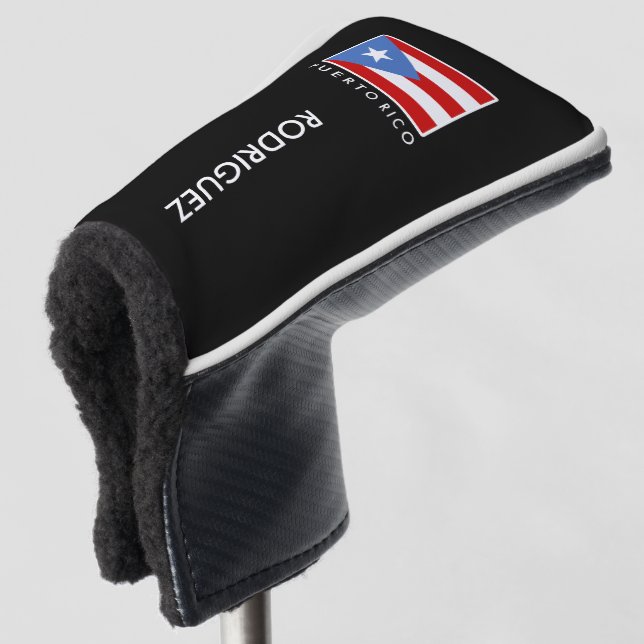 Personalised, Flag of Puerto Rico Golf Head Cover (3/4 Front)