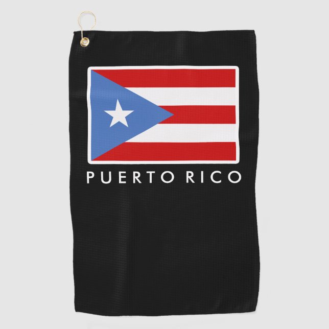 Personalised, Flag of Puerto Rico Golf Towel (Front)