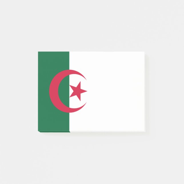 Personalised Flag of Star and Crescent Moon Post-it Notes (Front)