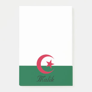 Personalised Flag of Star and Crescent Moon Post-it Notes