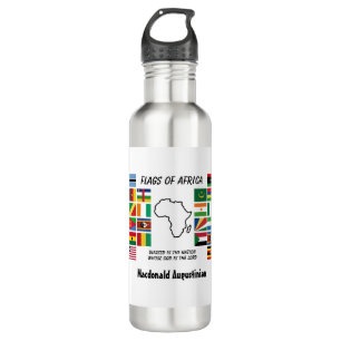 Personalised FLAGS OF AFRICA White 710 Ml Water Bottle