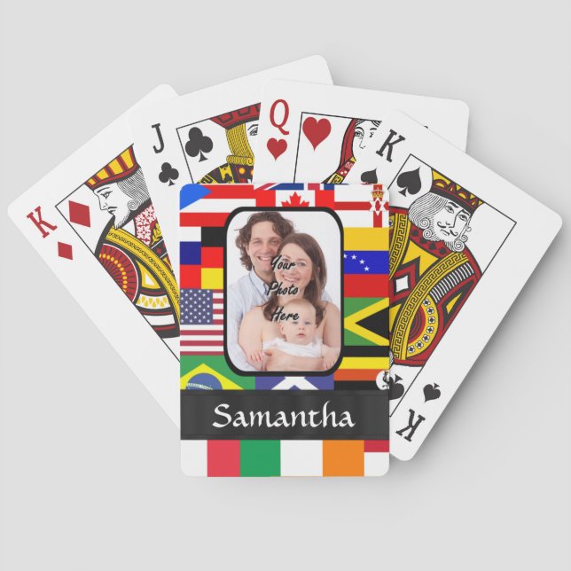 Personalised flags of the world playing cards (Back)