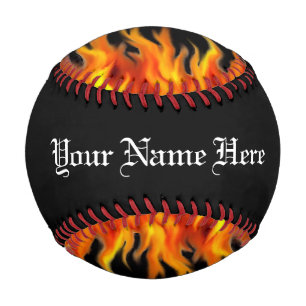 Personalised Flaming Baseball