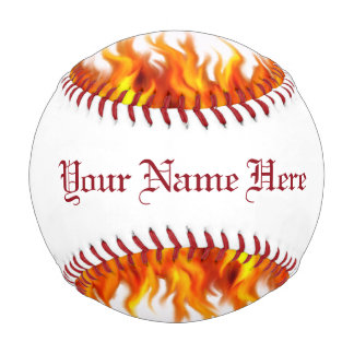 Personalised Flaming Baseball