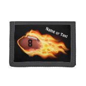 Personalised Flaming Football Wallets for Men, Boy (Front)