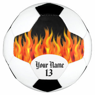 Personalised Flaming Soccer Ball