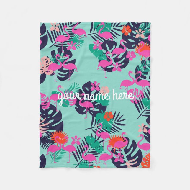Personalised Flamingo Blanket (Front)