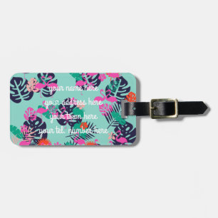 Personalised Flamingo Luggage Tag