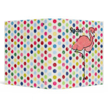 Personalised Flamingo Modern Colourful Spots