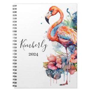 Personalised Flamingo Notebook
