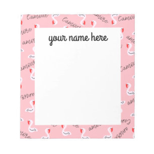Personalised Flamingo Notepad