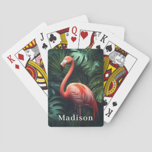 Personalised Flamingo Playing Cards