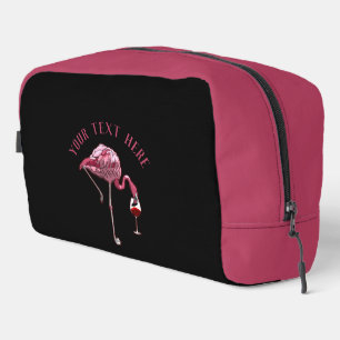 Personalised Flamingo Wine Drinker Gag Dopp Kit