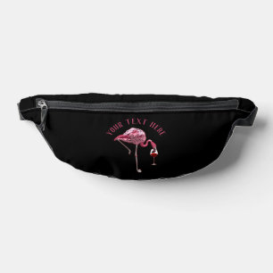 Personalised Flamingo Wine Drinker Novelty Bum Bags