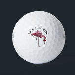 Personalised Flamingo Wine Drinker Novelty Gifts Golf Balls<br><div class="desc">Cute personalised flamingo gag golf ball. Add your name or message by clicking on the "Personalise" button above</div>