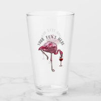 Personalised Flamingo Wine Drinker Novelty