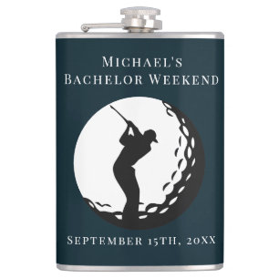 Personalised Flask   Bachelor Golf Weekend