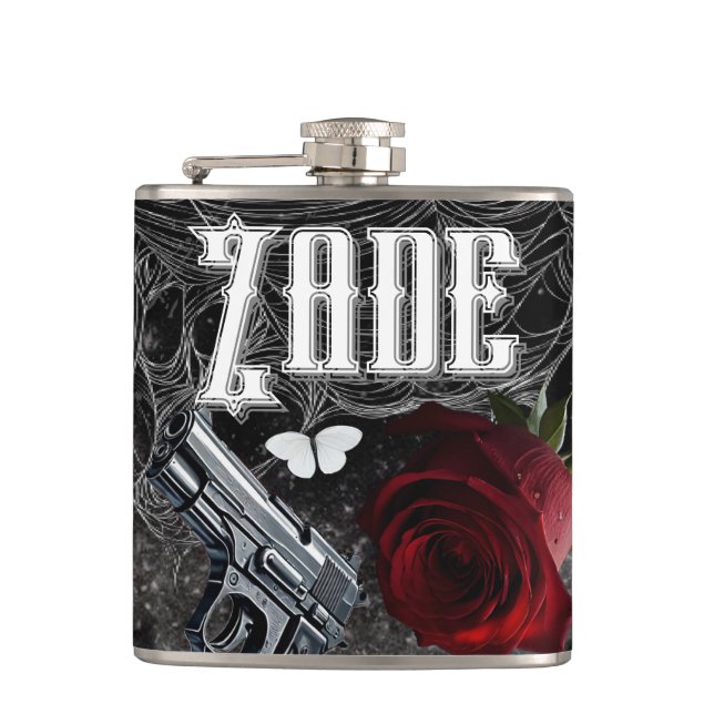 Personalised Flask Haunting Adeline Zade Meadows Z (Front)
