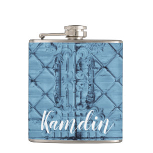 Personalised Flask Rustic Tin Panel Ceiling Countr