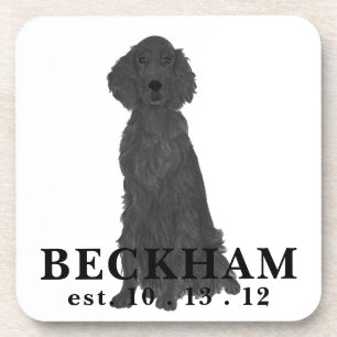 Personalised Flat Coated Retriever Coaster