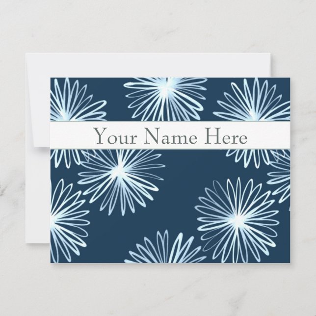 Personalised Flat Note Cards - Japanese Brush (Front)