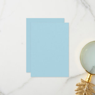 Personalised Flat Thank You Card-Light Blue colour Card