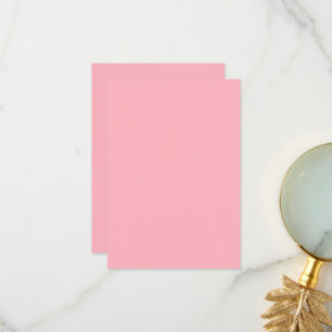 Personalised Flat Thank You Card-Light Pink Colour Card