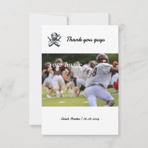 Personalised Flat Thank You Card with Ninja image