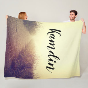 Personalised Fleece Throw Sunrise Pathway Walkway