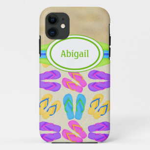 Personalised Flip Flops and Beach iPhone 5 Case