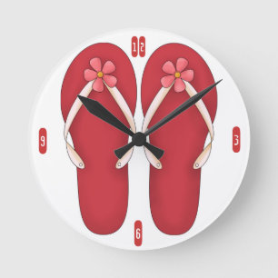 Personalised flip flops clock beach theme clocks