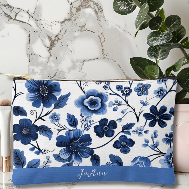 Personalised Floral Accessory Makeup Bag (Creator Uploaded)
