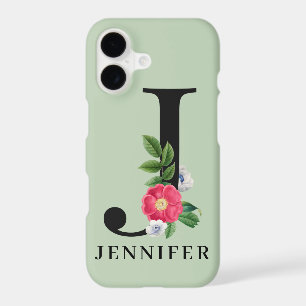 Personalised Floral Alphabet J Monogram