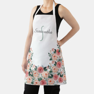 Personalised Floral Apron - Custom Name Gift