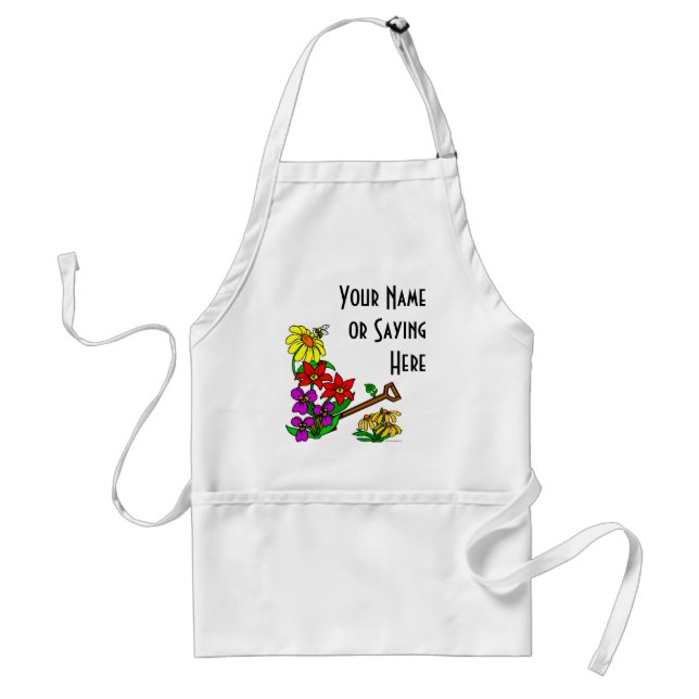 Personalised Floral Art Gardener Saying Apron (Front)