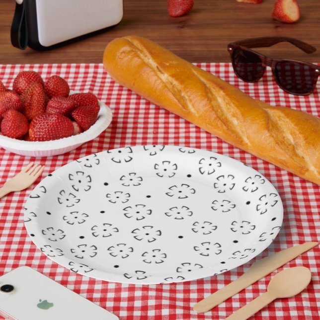 Personalised Floral Birthday Gift Folder Paper Plate (Picnic)