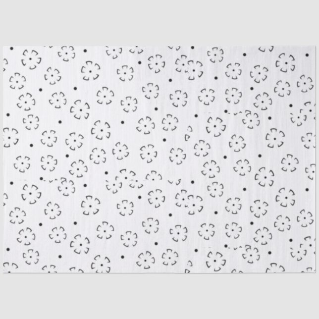 Personalised Floral Birthday Gift Folder Tissue Paper (Front)
