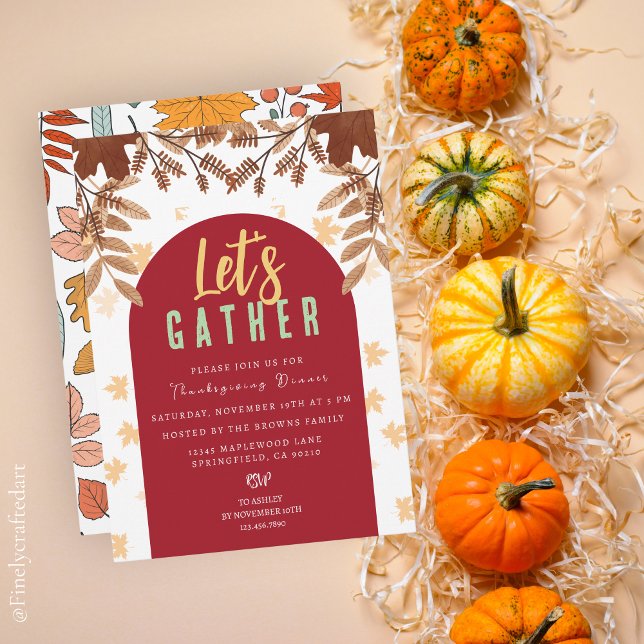Personalised Floral Botanical Nature Thanksgiving Invitation (Creator Uploaded)