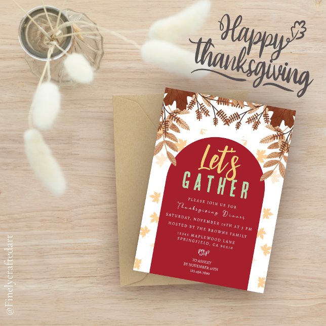 Personalised Floral Botanical Nature Thanksgiving Invitation (Creator Uploaded)
