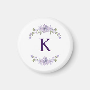 Personalised Floral Bridesmaid Initial Magnet Gift