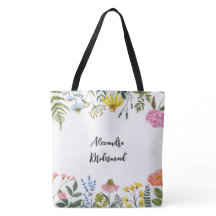 Personalised Floral Bridesmaid Tote Bag