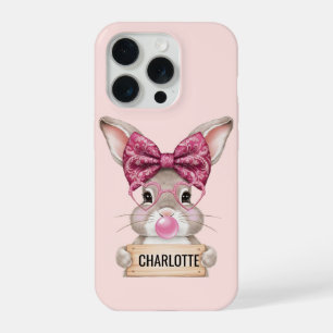 Personalised Floral Bunny iPhone Case