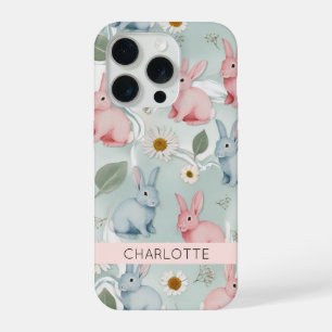Personalised Floral Bunny iPhone Case