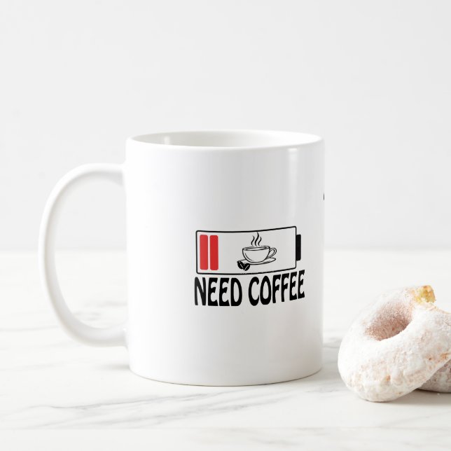 Personalised Floral Ceramic Coffee Mug  (With Donut)