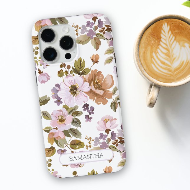 Personalised Floral Chic Flower Botanical Name Case-Mate iPhone Case (Personalized Floral Chic Flower Botanical Name Case-Mate iPhone Case)